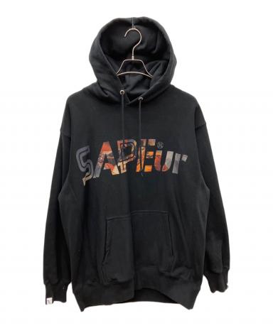 SAPEur サプール 両面グラフィックロゴ パーカー ブラック 裏起毛 1068003986973475_01_6433w.jpeg