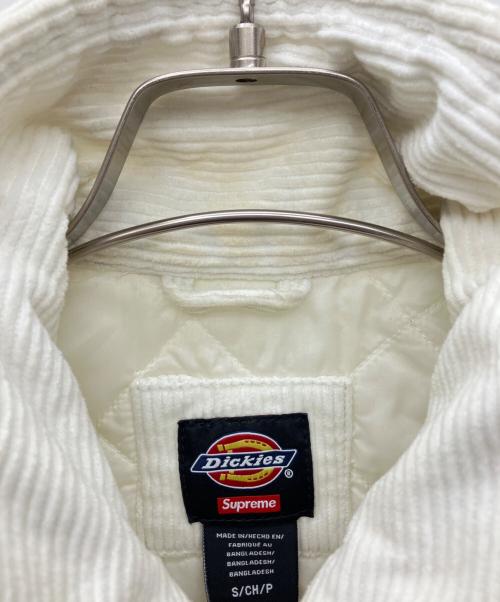 SUPREME（シュプリーム）Supreme (シュプリーム) Dickies (ディッキーズ) Corduroy Work Jacket ホワイト サイズ:Sの古着・服飾アイテム