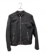 DIESELディーゼル）の古着「コットンライダースジャケット」｜ブラック