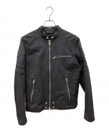 DIESEL（ディーゼル）の古着「コットンライダースジャケット」｜ブラック