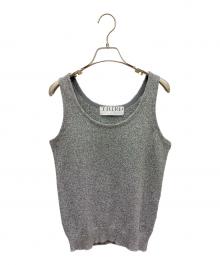 THIRD MAGAZINE（サードマガジン）の古着「ニットタンクトップ」｜シルバー