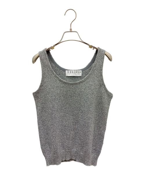 THIRD MAGAZINE（サードマガジン）THIRD MAGAZINE (サードマガジン) ニットタンクトップ シルバー サイズ:9の古着・服飾アイテム