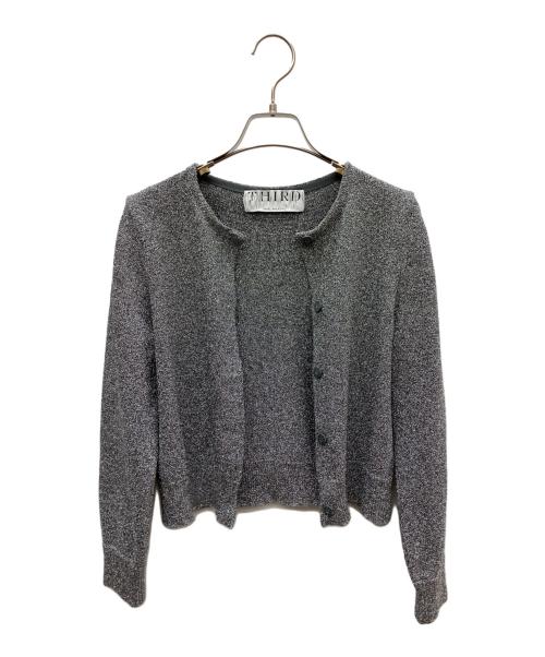 THIRD MAGAZINE（サードマガジン）THIRD MAGAZINE (サードマガジン) 薄手カーディガン シルバー サイズ:9の古着・服飾アイテム