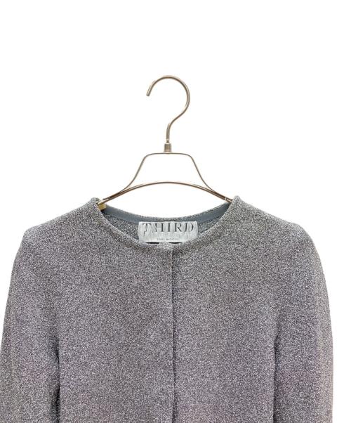 THIRD MAGAZINE（サードマガジン）THIRD MAGAZINE (サードマガジン) 薄手カーディガン シルバー サイズ:9の古着・服飾アイテム
