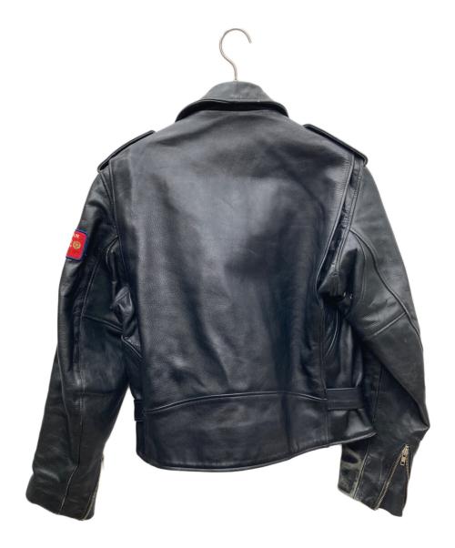 US GENUINE WEAR（ユーエス ジェニュイン ウェア）US GENUINE WEAR (ユーエス ジェニュイン ウェア) レザーライダースジャケット ブラック サイズ:42の古着・服飾アイテム