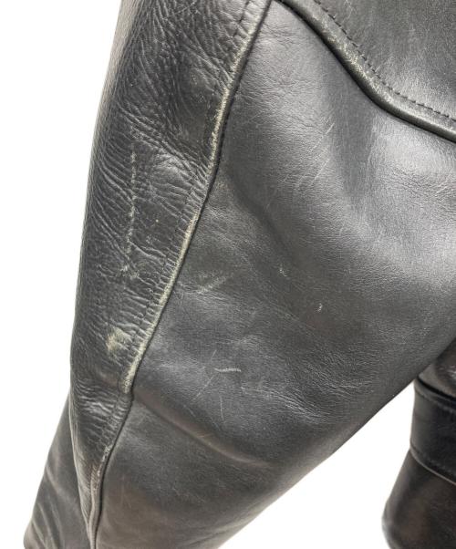 US GENUINE WEAR（ユーエス ジェニュイン ウェア）US GENUINE WEAR (ユーエス ジェニュイン ウェア) レザーライダースジャケット ブラック サイズ:42の古着・服飾アイテム