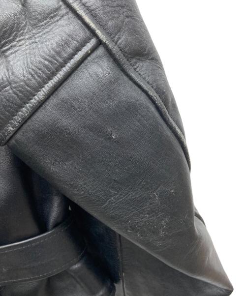 US GENUINE WEAR（ユーエス ジェニュイン ウェア）US GENUINE WEAR (ユーエス ジェニュイン ウェア) レザーライダースジャケット ブラック サイズ:42の古着・服飾アイテム