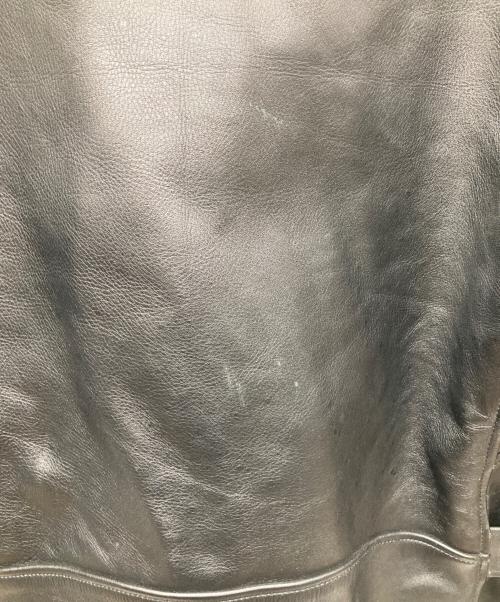 US GENUINE WEAR（ユーエス ジェニュイン ウェア）US GENUINE WEAR (ユーエス ジェニュイン ウェア) レザーライダースジャケット ブラック サイズ:42の古着・服飾アイテム