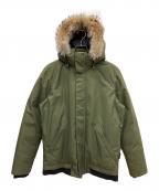 QUARTZクオーツ）の古着「ファー付ダウンジャケット」｜カーキ