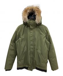 QUARTZ（クオーツ）の古着「ファー付ダウンジャケット」｜カーキ