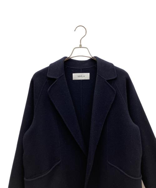 SOEJU（ソージュ）SOEJU (ソージュ) ウールリバーローブコート ネイビー サイズ:Sの古着・服飾アイテム