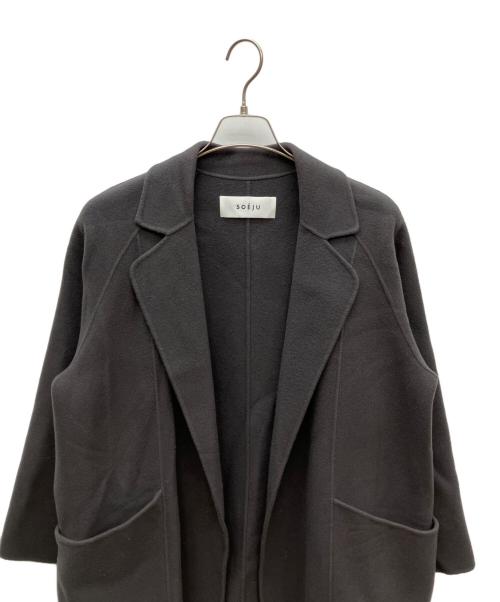 SOEJU（ソージュ）SOEJU (ソージュ) ウールリバーローブコート グレー サイズ:Sの古着・服飾アイテム