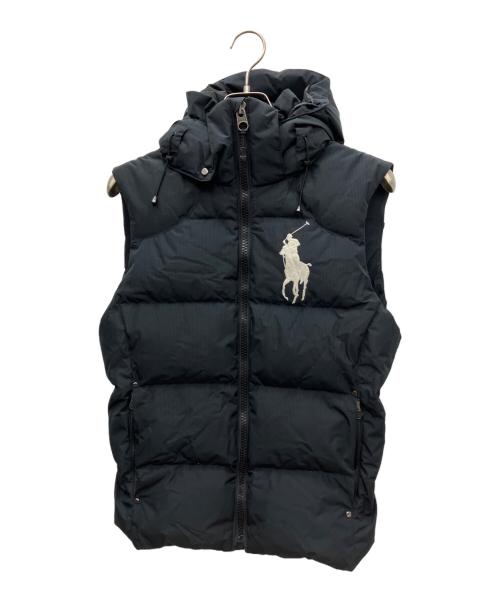 POLO RALPH LAUREN（ポロ・ラルフローレン）POLO RALPH LAUREN (ポロ・ラルフローレン) ビッグポニーダウンベスト ブラック サイズ:XSの古着・服飾アイテム