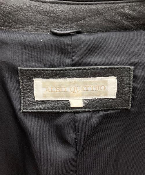 ALBO QUATTRO（アルボクワトロ）ALBO QUATTRO (アルボクワトロ) レザージャケット ブラック サイズ:不明の古着・服飾アイテム