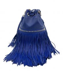 J&M DAVIDSON（ジェイ＆エム デヴィッドソン）の古着「フリンジカーニバルバッグ」｜ブルー