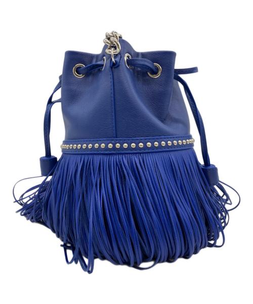 J&M DAVIDSON（ジェイ＆エム デヴィッドソン）J&M DAVIDSON (ジェイ＆エム デヴィッドソン) フリンジカーニバルバッグ ブルーの古着・服飾アイテム