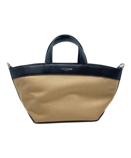 J&M DAVIDSON（ジェイ＆エム デヴィッドソン）J&M DAVIDSON (ジェイ＆エム デヴィッドソン) SMALL VOYAGE TOTE ベージュ×ブラックの古着・服飾アイテム