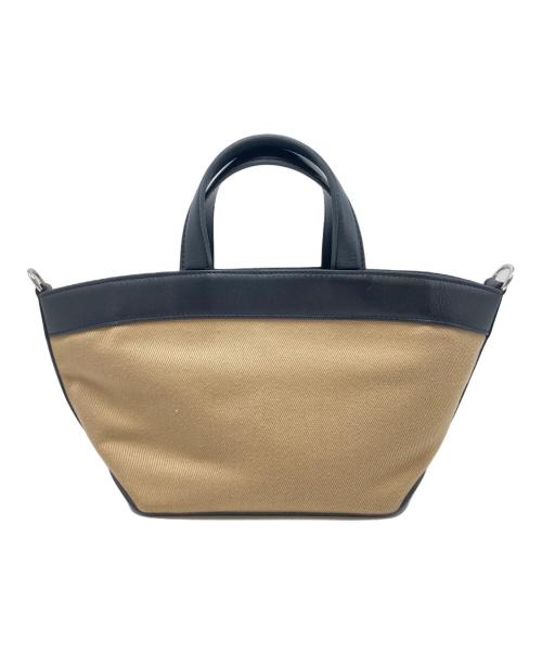 J&M DAVIDSON（ジェイ＆エム デヴィッドソン）J&M DAVIDSON (ジェイ＆エム デヴィッドソン) SMALL VOYAGE TOTE ベージュ×ブラックの古着・服飾アイテム