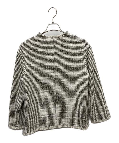 LESSAGE（レサージュ）LESSAGE (レサージュ) ツイードジャケット ブラック×ホワイト サイズ:Freeの古着・服飾アイテム