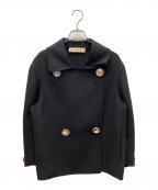 MARNIマルニ）の古着「ビッグビジューショートコート」｜ブラック