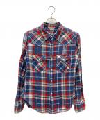 FIVE BROTHERファイブブラザー）の古着「80'sネルシャツ」｜ブルー×レッド