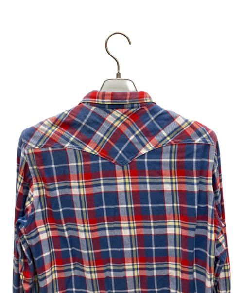 FIVE BROTHER（ファイブブラザー）FIVE BROTHER (ファイブブラザー) 80'sネルシャツ ブルー×レッド サイズ:Mの古着・服飾アイテム