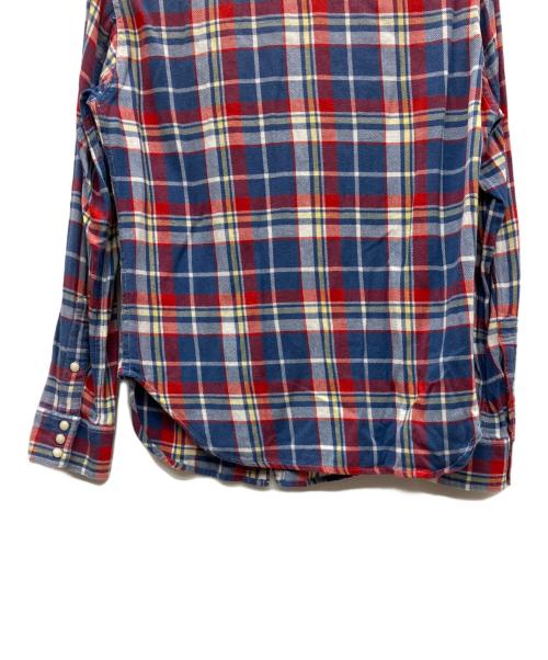 FIVE BROTHER（ファイブブラザー）FIVE BROTHER (ファイブブラザー) 80'sネルシャツ ブルー×レッド サイズ:Mの古着・服飾アイテム