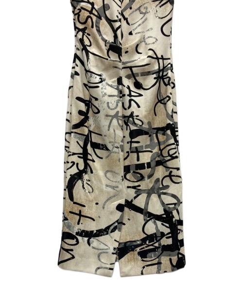 MaxMara（マックスマーラ）MaxMara (マックスマーラ) 半袖ワンピース ベージュ×ブラック サイズ:SIZE M (UK 34)の古着・服飾アイテム