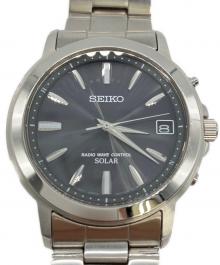 SEIKO（セイコー）の古着「ソーラー電波腕時計」｜ブラック