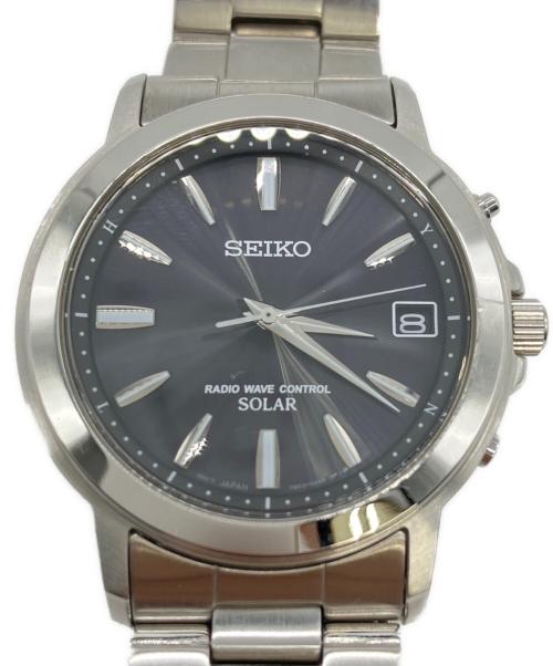 SEIKO（セイコー）SEIKO (セイコー) ソーラー電波腕時計 ブラックの古着・服飾アイテム