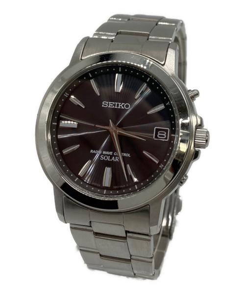SEIKO（セイコー）SEIKO (セイコー) ソーラー電波腕時計 ブラックの古着・服飾アイテム
