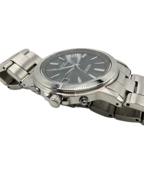 SEIKO（セイコー）SEIKO (セイコー) ソーラー電波腕時計 ブラックの古着・服飾アイテム
