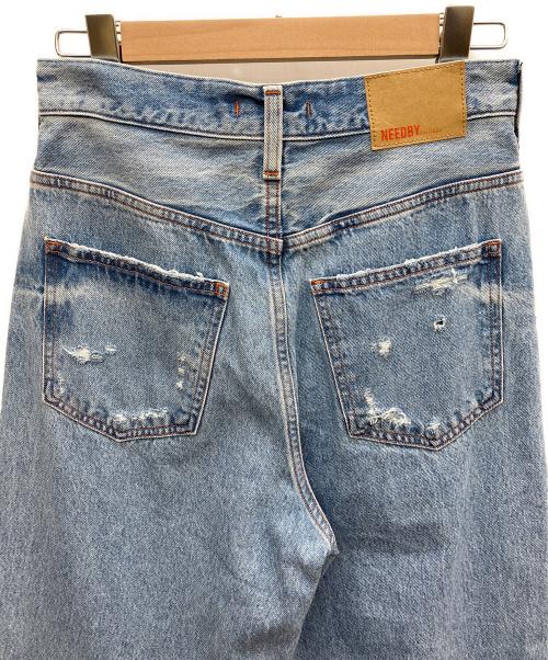 NEEDBY（ニードバイ）NEEDBY (ニードバイ) テーパードダメージデニム ブルー サイズ:SIZE W25の古着・服飾アイテム