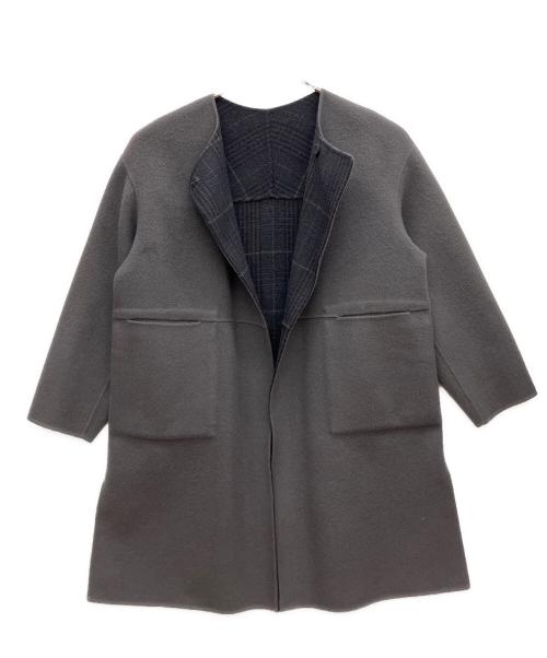HUMAN WOMAN（ヒューマンウーマン）HUMAN WOMAN (ヒューマンウーマン) リバーコート グレー サイズ:Mの古着・服飾アイテム