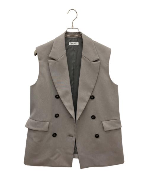 TWOMEL（トゥメル）TWOMEL (トゥメル) ジレ ライトグレー サイズ:SIZE Freeの古着・服飾アイテム