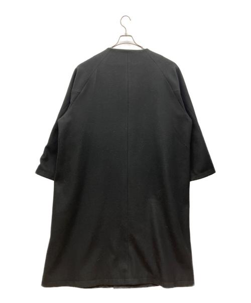 mb（エムビー）mb (エムビー) メルトンノーカラーコート ブラック サイズ:Mの古着・服飾アイテム