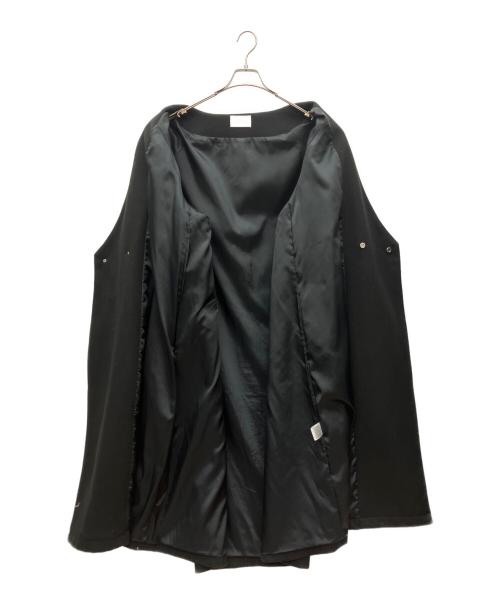 mb（エムビー）mb (エムビー) メルトンノーカラーコート ブラック サイズ:Mの古着・服飾アイテム