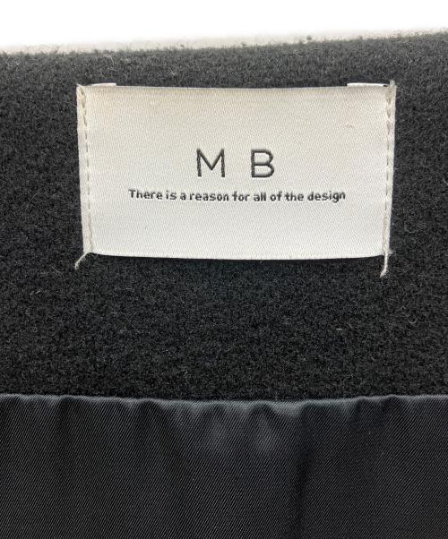 mb（エムビー）mb (エムビー) メルトンノーカラーコート ブラック サイズ:Mの古着・服飾アイテム