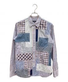 COMME des GARCONS（コムデギャルソン）の古着「パッチワークシャツ」｜ブルー
