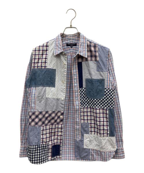 COMME des GARCONS（コムデギャルソン）COMME des GARCONS (コムデギャルソン) パッチワークシャツ ブルー サイズ:SIZE Sの古着・服飾アイテム