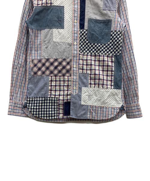 COMME des GARCONS（コムデギャルソン）COMME des GARCONS (コムデギャルソン) パッチワークシャツ ブルー サイズ:SIZE Sの古着・服飾アイテム