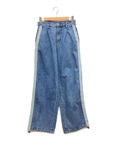 X-GIRL（エックスガール）X-girl (エックスガール) ワイドデニムパンツ インディゴ サイズ:SIZE Mの古着・服飾アイテム