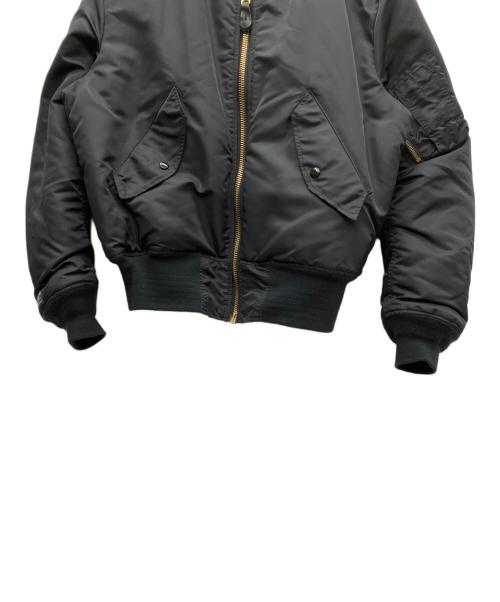 VALLEY APPAREL（バレー アパレル）VALLEY APPAREL (バレー アパレル) MA-1ジャケット ブラック×オレンジ サイズ:SIZE Mの古着・服飾アイテム