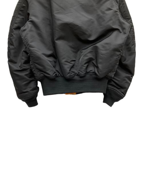 VALLEY APPAREL（バレー アパレル）VALLEY APPAREL (バレー アパレル) MA-1ジャケット ブラック×オレンジ サイズ:SIZE Mの古着・服飾アイテム