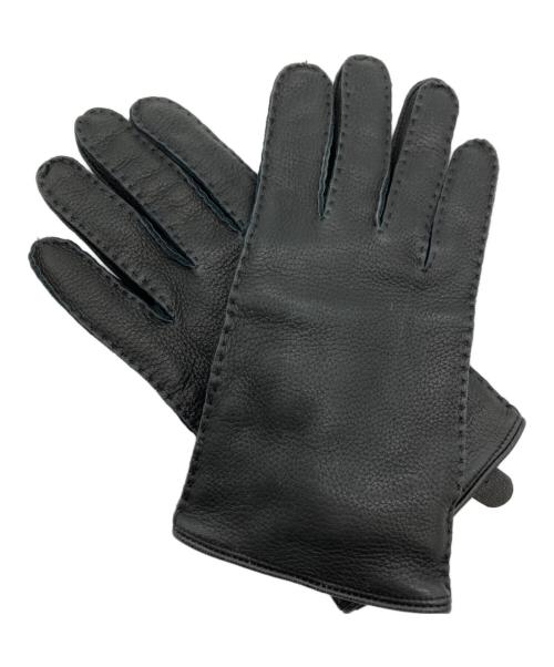 POLO RALPH LAUREN（ポロ・ラルフローレン）POLO RALPH LAUREN (ポロ・ラルフローレン) レザーグローブ ブラック サイズ:Mの古着・服飾アイテム