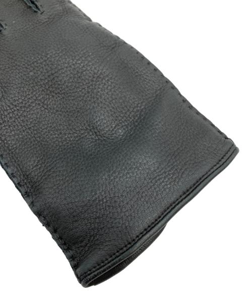 POLO RALPH LAUREN（ポロ・ラルフローレン）POLO RALPH LAUREN (ポロ・ラルフローレン) レザーグローブ ブラック サイズ:Mの古着・服飾アイテム