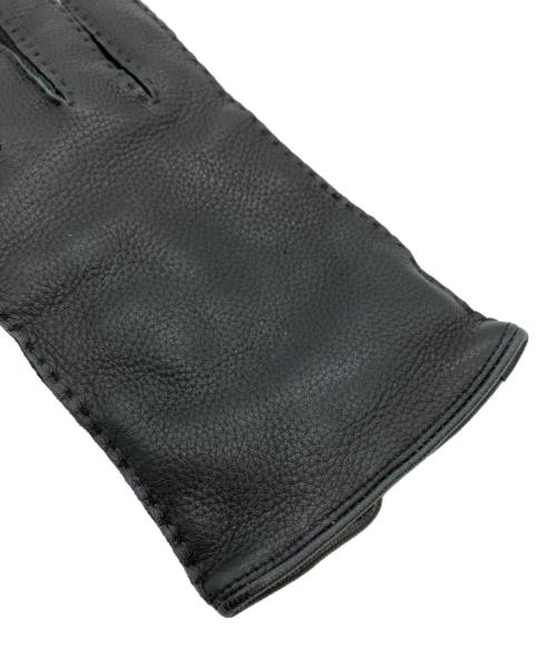 POLO RALPH LAUREN（ポロ・ラルフローレン）POLO RALPH LAUREN (ポロ・ラルフローレン) レザーグローブ ブラック サイズ:Mの古着・服飾アイテム