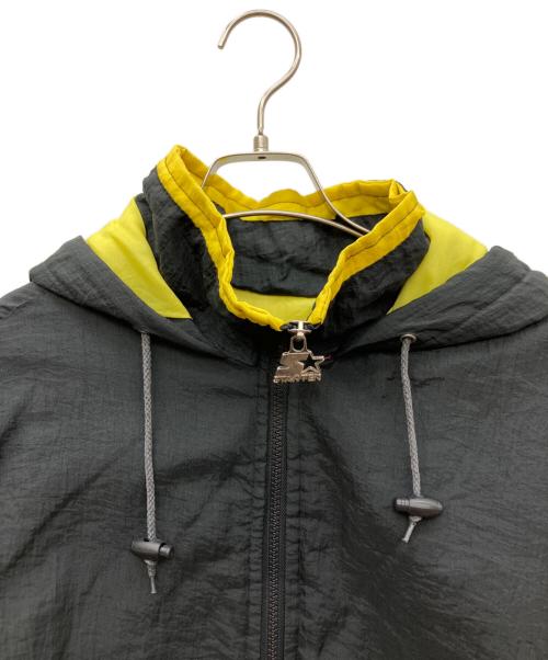 STARTER（スターター）STARTER (スターター) ハーフジップナイロンジャケット ブラック×イエロー サイズ:SIZE Mの古着・服飾アイテム
