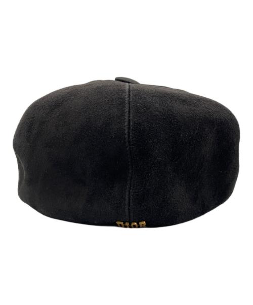 Christian Dior（クリスチャン ディオール）Christian Dior (クリスチャン ディオール) スウェードキャスケット ブラックの古着・服飾アイテム