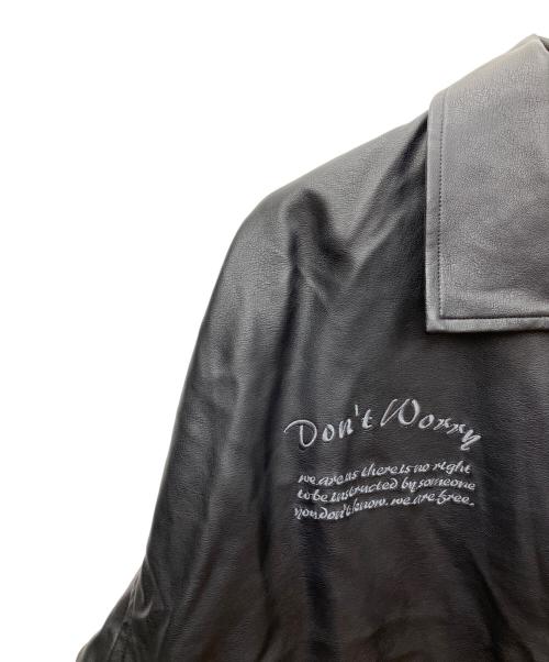 DALL CLOTHING（ダルクロージング）DALL CLOTHING (ダルクロージング) フェイクレザーブルゾン ブラック サイズ:SIZE Fの古着・服飾アイテム